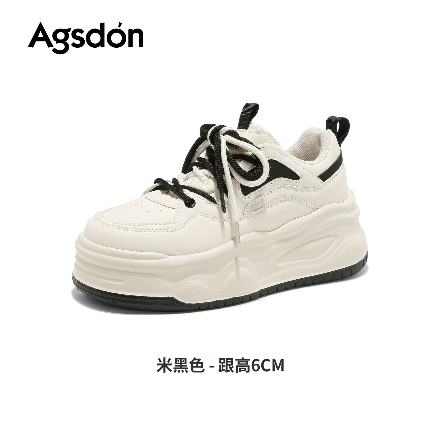 Augu Shi Deng zapatos blancos de fondo grueso para mujeres 2026 nueva primavera alta zapatos casuales muffins zapatos deportivos