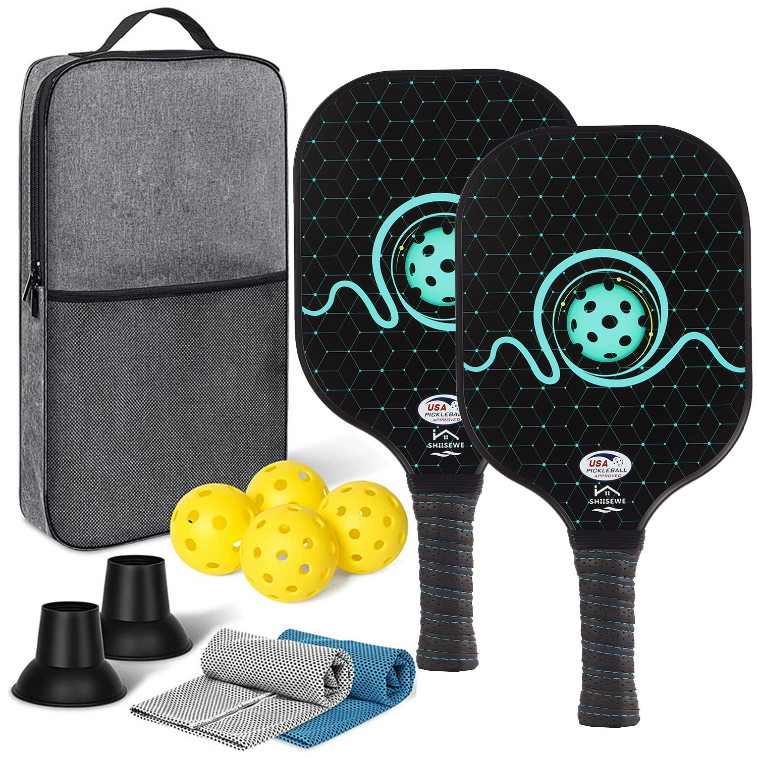 Glass Port Piccoon Set Factory USAPA Certification Movement Training Pickleball Paddles