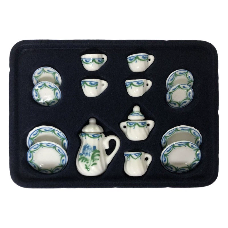 1:12Dollhouse кукольный домик 17 головок мини-чайный набор керамические игрушки для домашних игр
