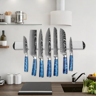 Stainless Steel Magnetic Knife Holder Without Punching, Wall-Mounted Magnetic Knife Holder, Kitchen Storage Rack, Kitchen Knife Holder