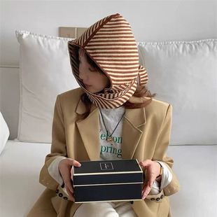 New autumn and winter hooded shawl scarf multi-color modeling lace-up hooded scarf Japanese hat men and women fake collar