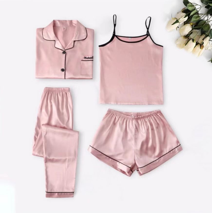 Home Daily Women's Casual Printing Polyester Satin Pants Sets Pajama Sets display picture 1