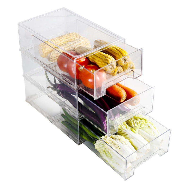 Caja de almacenamiento para refrigerador, cajón para conservación de alimentos, caja de almacenamiento para frutas, caja organizadora de alimentos apta para congelación