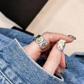 全套包装!首饰圈天花板!小雏菊意大利工艺开口戒指