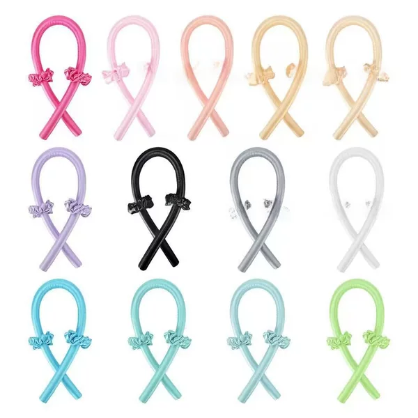 Amazon Cross-border Lazy No Heat Curling Rod with Clip Sponge Foam Stick Sleep Curling Hair Intestines Hair Ring