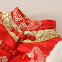 寶寶一周歲抓周唐裝嬰兒過年拜年服年服兒童套裝冬裝百天百歲禮服