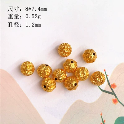 walnut wool ball pumpkin beads: Zərgərlik ara hissələri - large-walnut-beads