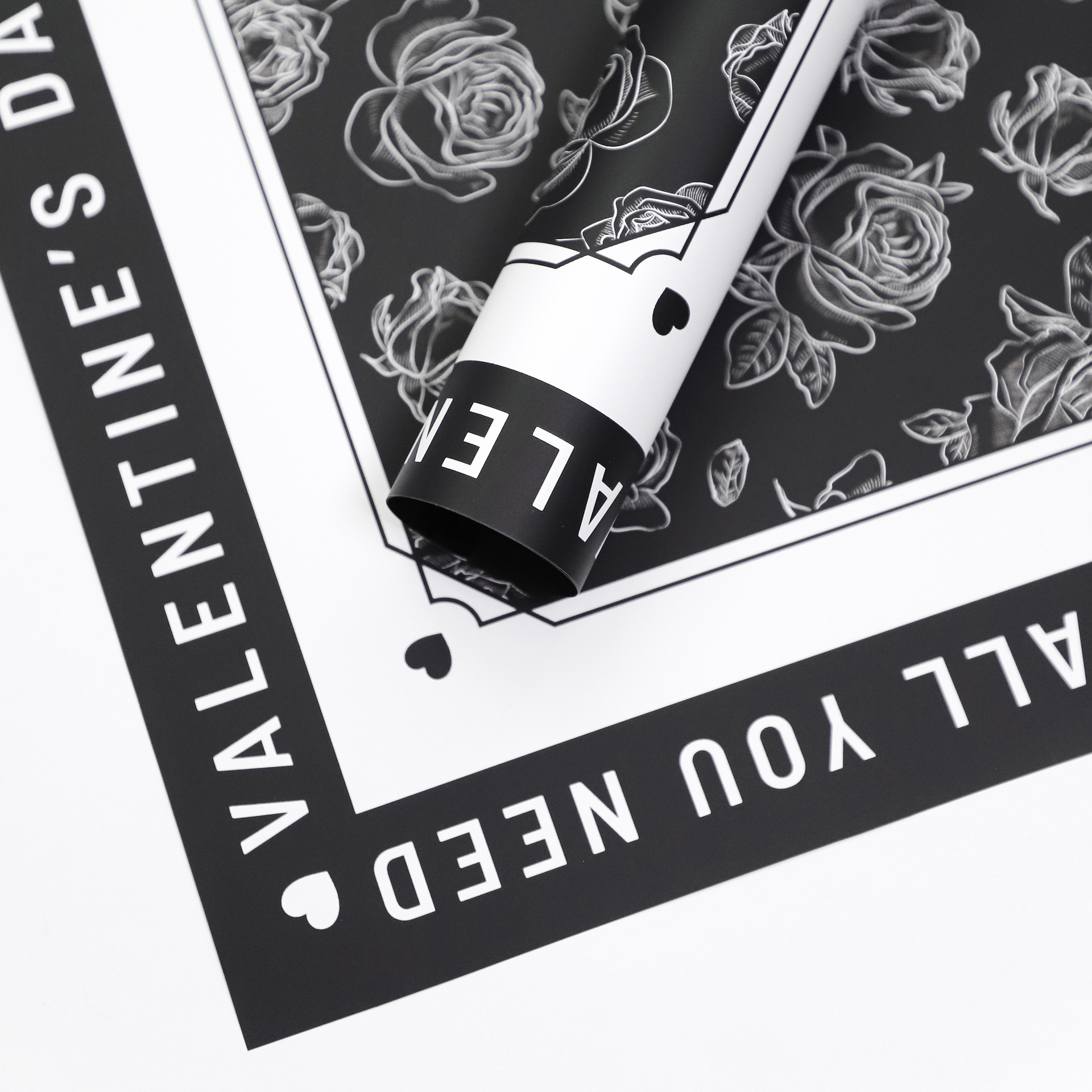 Fábrica de fiestas de flores nuevo papel de embalaje de flores rosa impresa paquete de papel de embalaje de papel impermeable