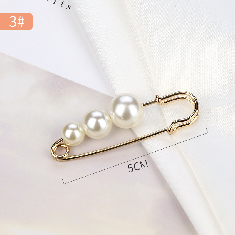 Anti-slip button brooch waistband change small jewelry Pearl small pin women fixed clothes decorative neckline accessories waist