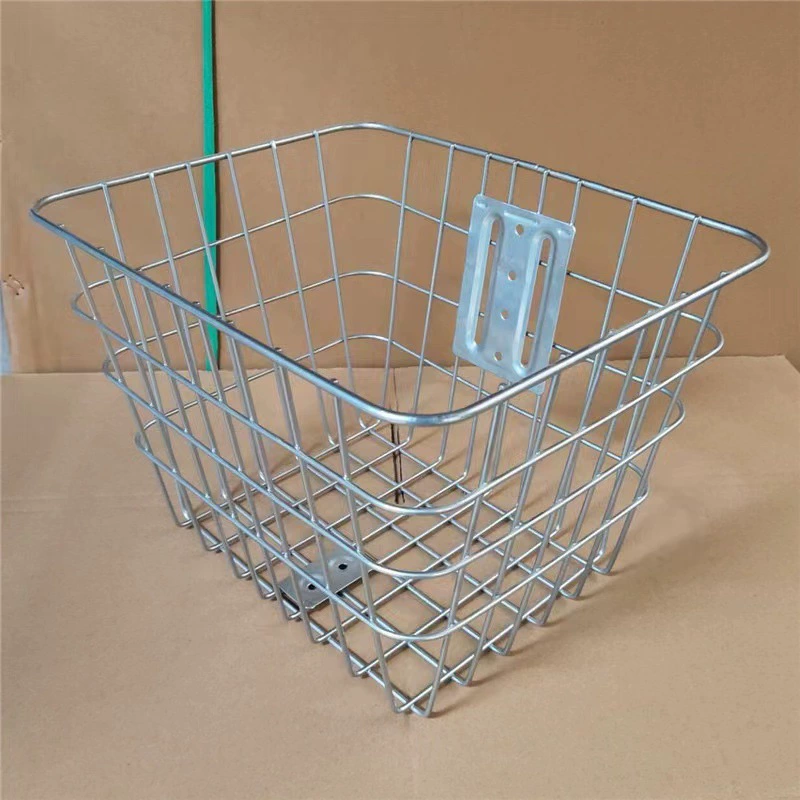 Железная проволока имитация корзины из нержавеющей стали велосипед яркая квадратная корзина для горного велосипеда велосипедная корзина передняя корзина из железной проволоки