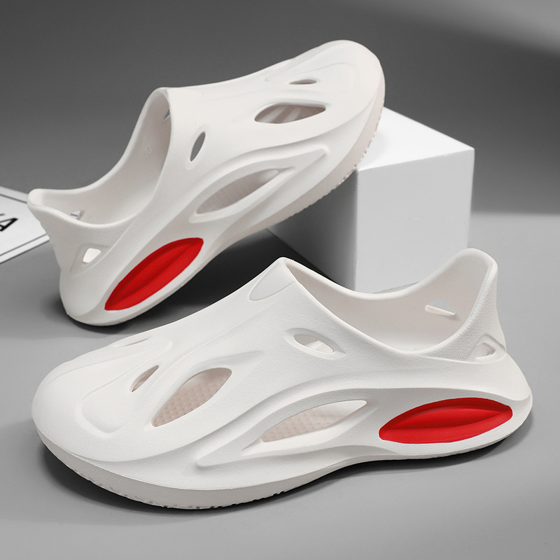 Zapatos de verano para hombres en interiores y al aire libre 2024 Eva rojo en línea un zapato con zapatillas frías