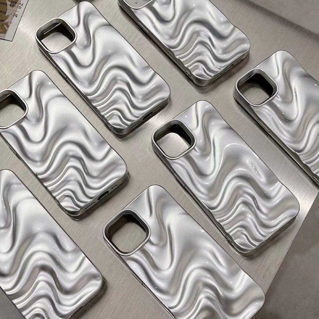 Apple, compatible iPhone17 Pro, phone case, iPhone 16, protective case, high-quality style, wave pattern, iphone