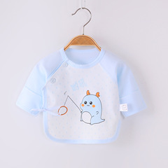 Newborn Half-Back Shirt Four Seasons Pure Cotton Monk Style Top A-Grade Baby Half-Back Skin-Friendly Baby Clothes Wholesale
