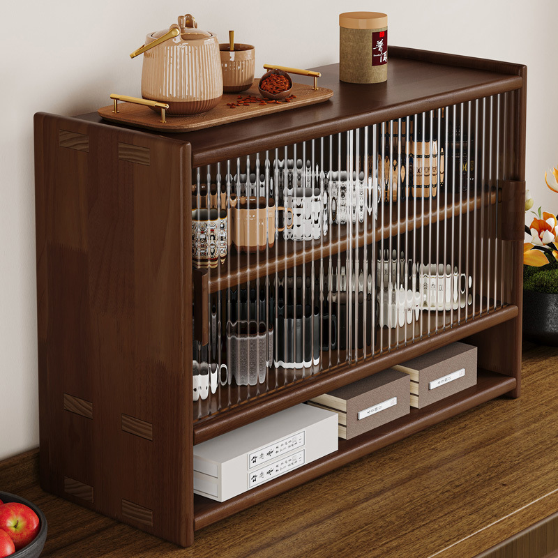 Taza a prueba de polvo Taza de madera Taza de mesa Taza de té Taza de agua Taza de café Taza de mesa de comedor Estante de almacenamiento