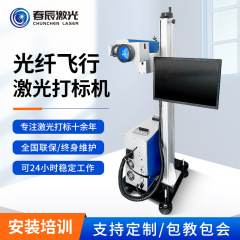 カスタム光ファイバ飛行レーザーマーキング機全自動生産ライン彫刻機co2ラインマーキング機