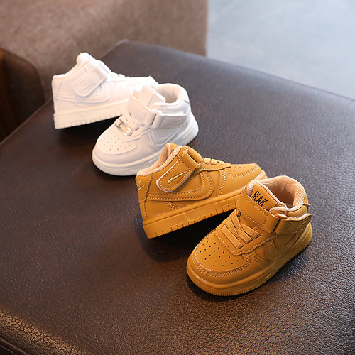 Mid-top children's sports shoes for boys and girls casual sneakers  autumn new anti-slip baby shoes toddler shoes