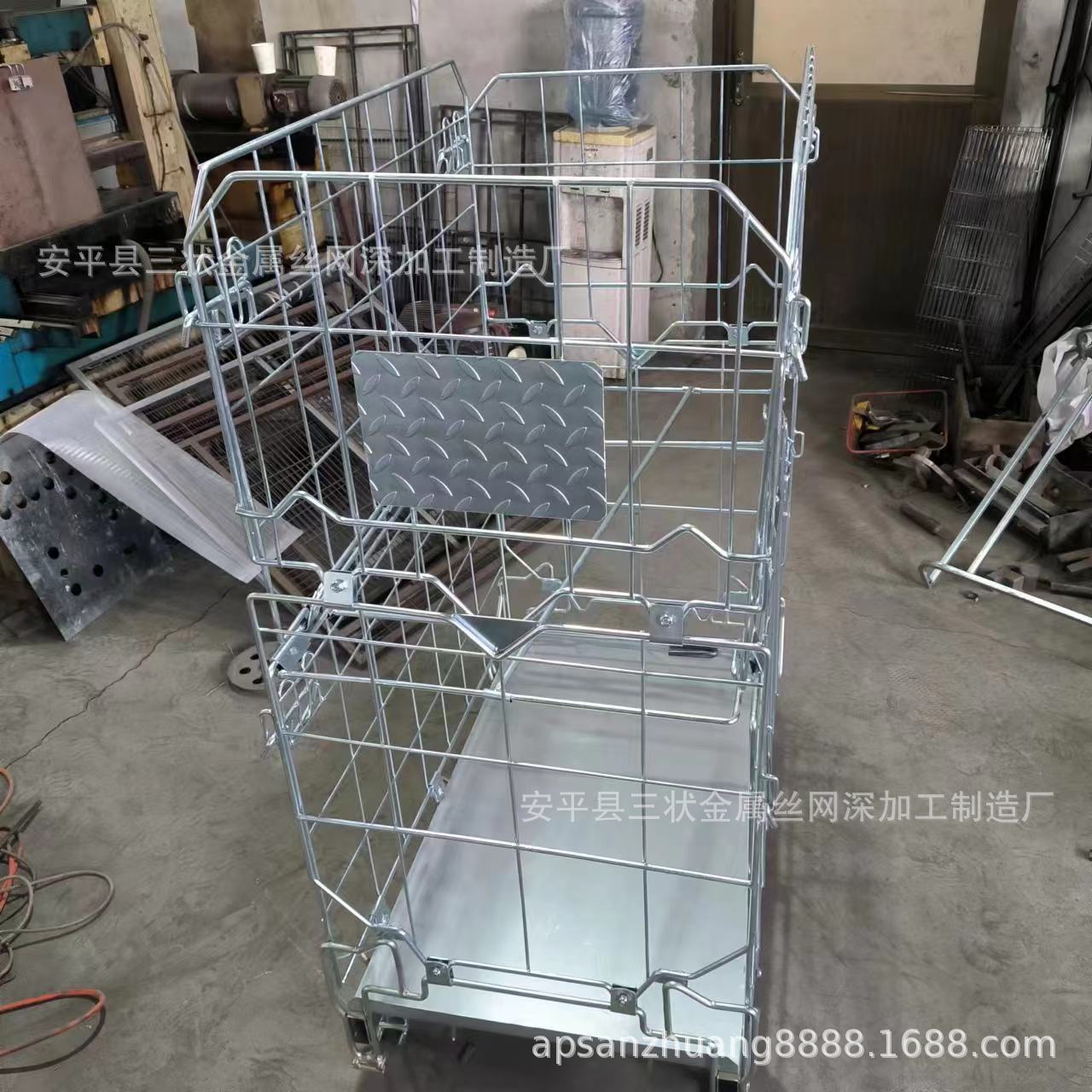 周转折叠筐  工厂周转筐  冷镀锌方富力强  三状 丝网深加工