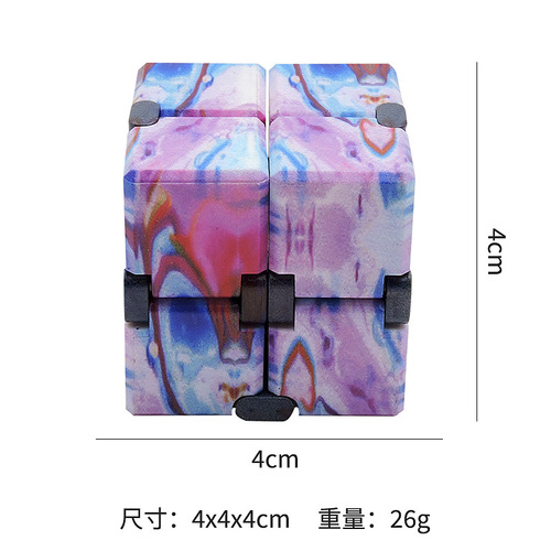 Cross-border fingertip decompression of infinite Rubik's Cube, 3D geometric magnetic flip pocket cube, Starry Sky Rubik's Cube toy