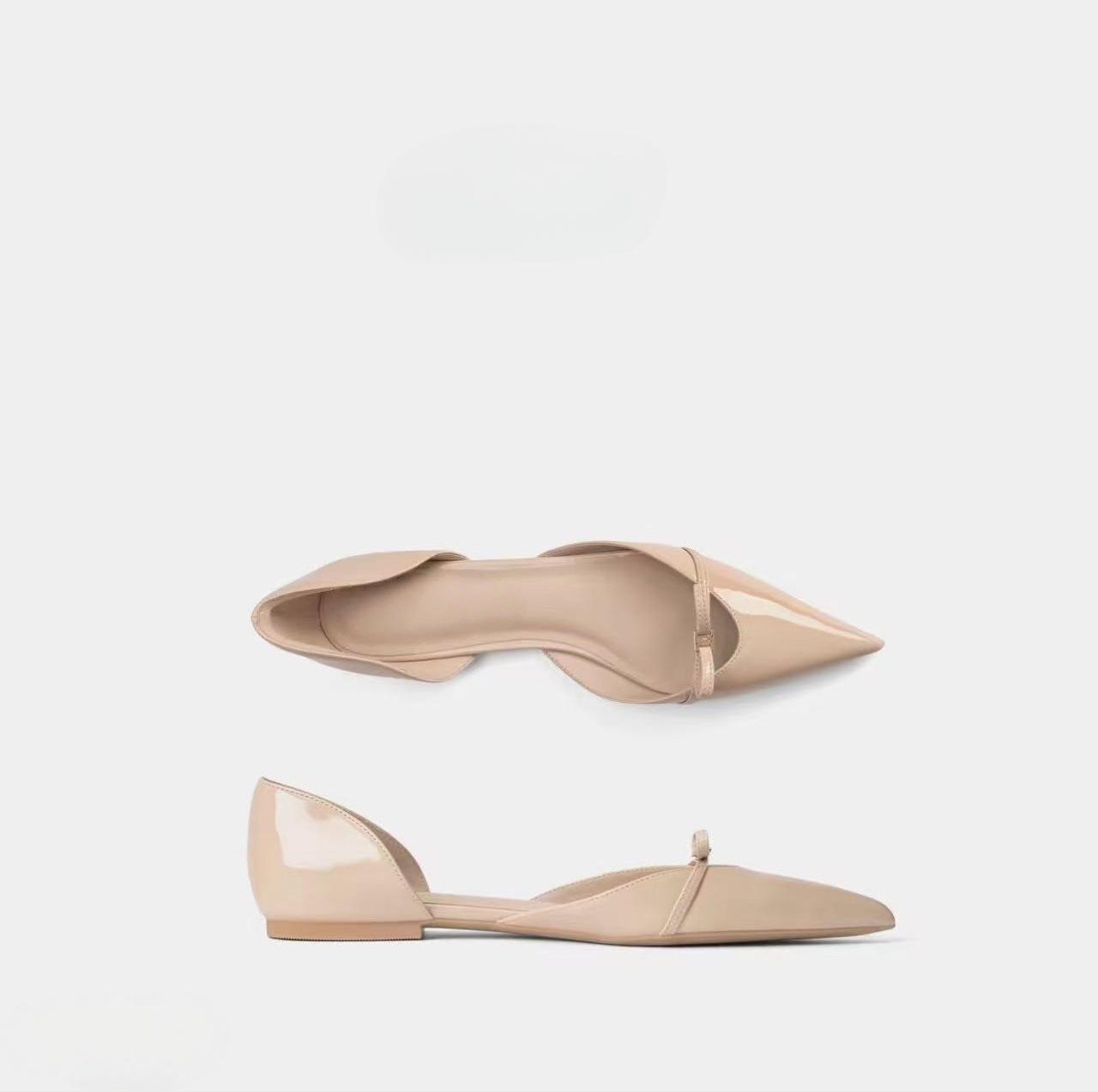 누드 살구 플랫 바닥