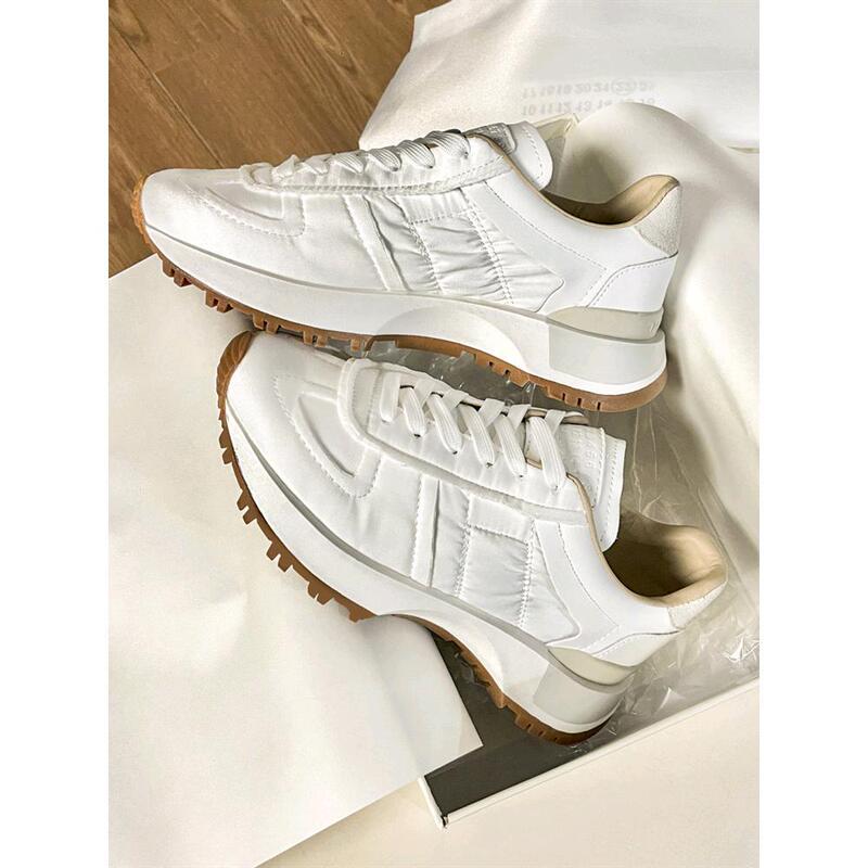 Mm6 Margiela Torre Shoes Women's Thick-soled Lover's Versatile Lace-up Genuine Leather Vintage Forrest Gump Shoes White Shoes Mm6 Margiela Torre Shoes Women's Thick-soled Lover's Versatile Lace-up Genuine Leather Vintage Forrest Gump Shoes White Shoes