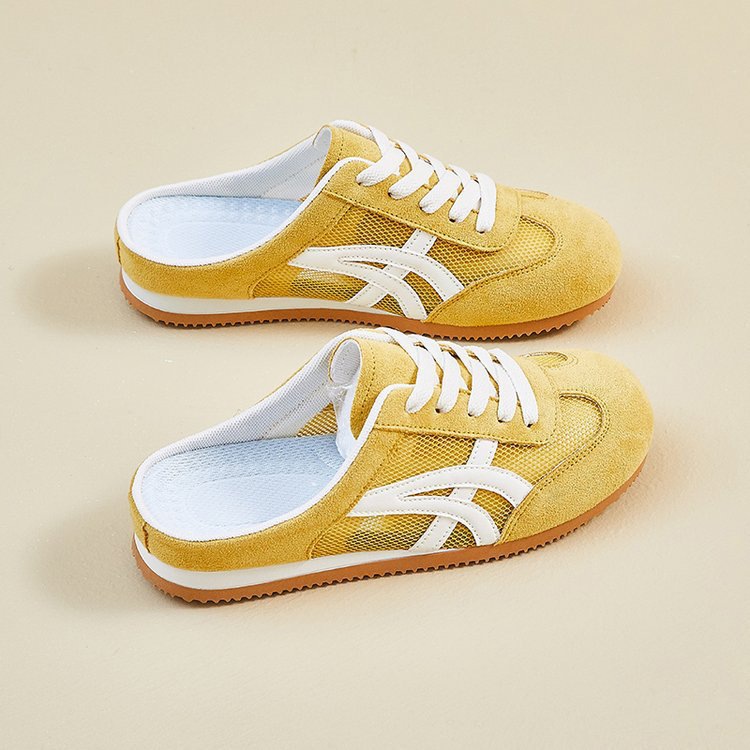 Zuecos de verano para mujer, de malla, con suela gruesa, de punta cerrada, tipo pantuflas, zapatos casuales nuevos 2026.