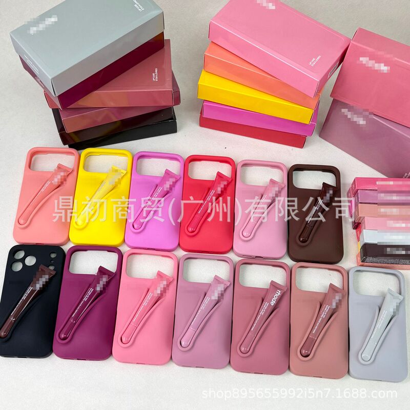 High-Quality Hailey-Style Lip Gloss Phone Case for Apple 16 Pro Max Silicone Phone Case iPhone 17