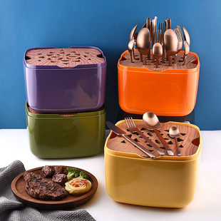 New knife, fork and spoon tableware egg mood lucky box lucky box stainless steel curved handle tableware gift box suit