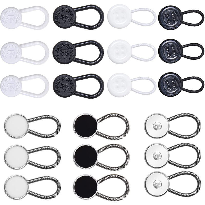 Cruz-frontera 10mm cuello elástico camisa elástica protección del medio ambiente aleación primavera cintura ajuste hebilla cintura expansión hebilla extensor