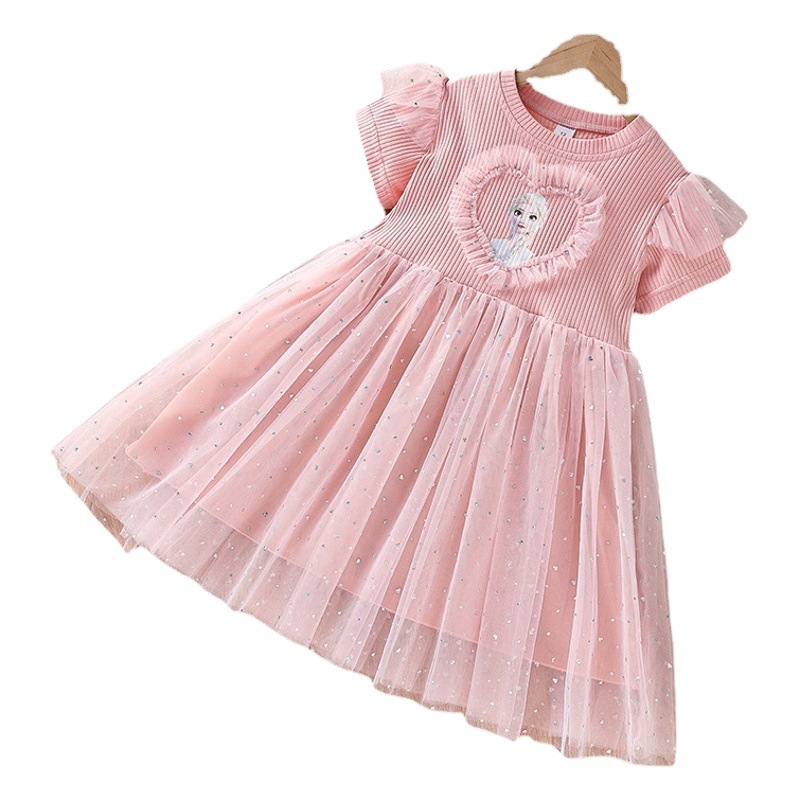 Aisha princesa vestido 2024 verano nuevo estilo occidental congelado niña vestido Aisha falda de los niños