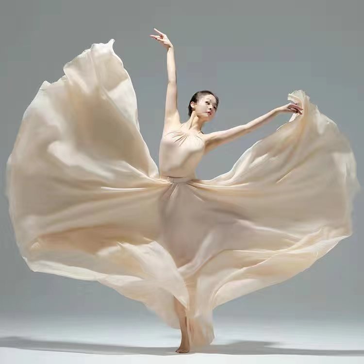 Shiffon dancing white classic skirt