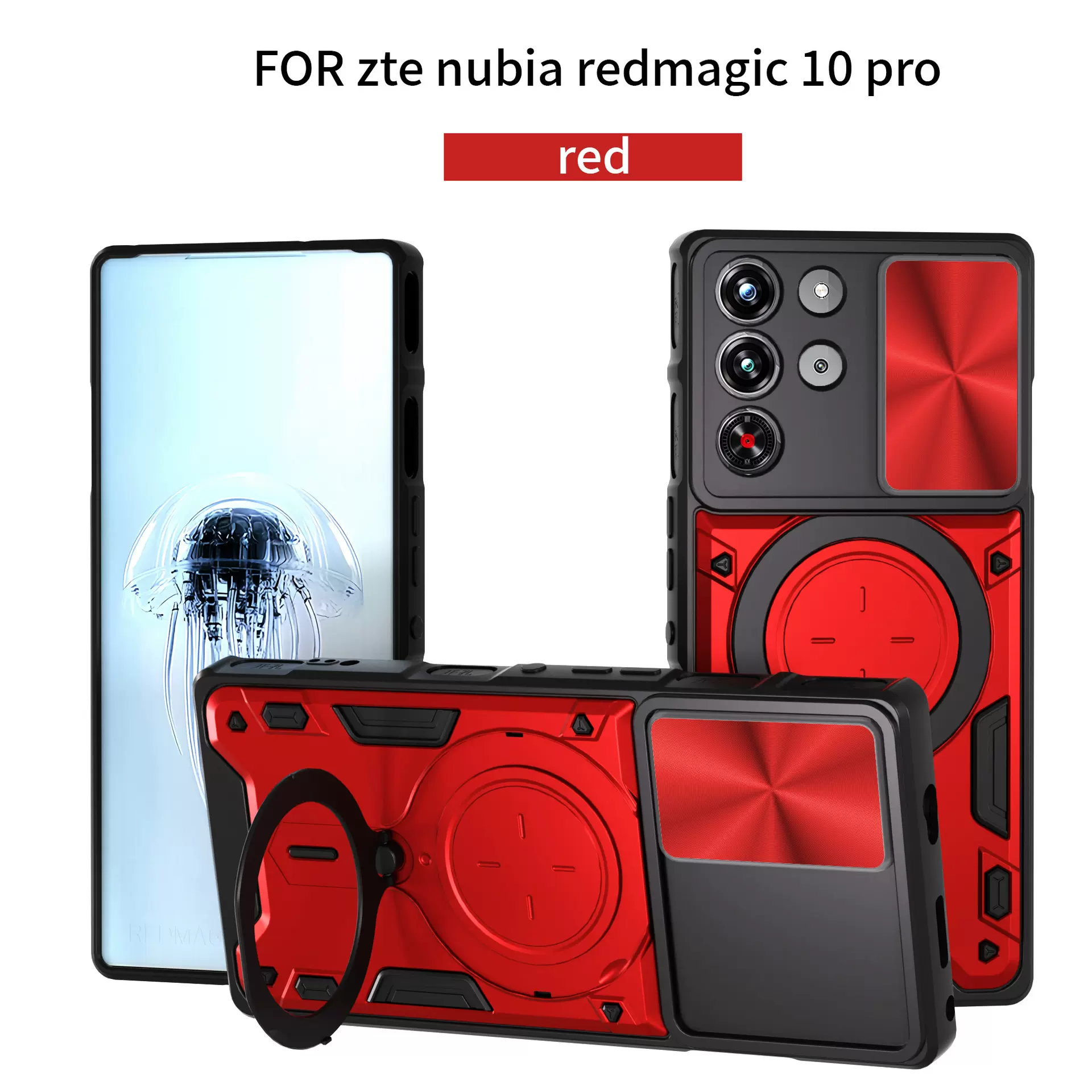 家尚 z-te nu-bia redmagic 10pro家尚大指环手机支架手机壳
