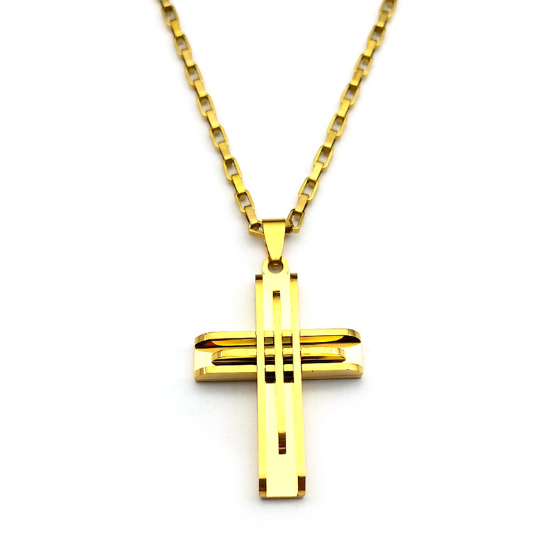 Casual Occasion 304 Stainless Steel Material Simple Style Geometric 304 Stainless Steel Polishing Plating Unisex Pendant Necklace