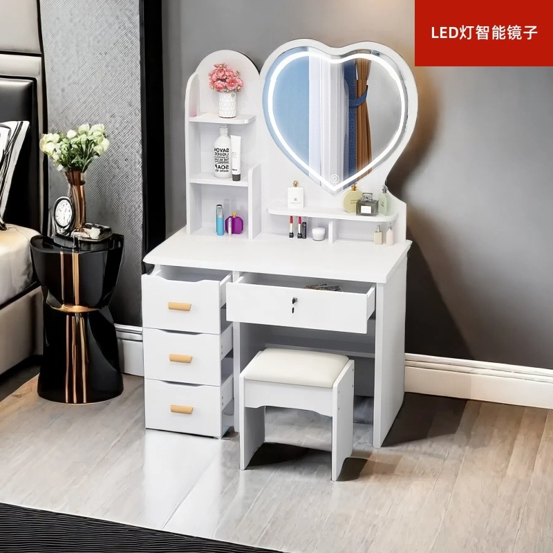 LED 조명 80cm 화이트 러브 미러 왼쪽 + 프리 스툴