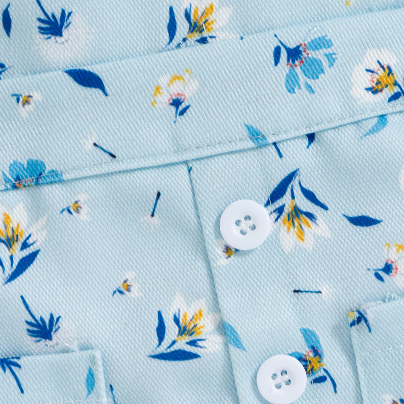 Regular Fit Fit Type Flower Pattern Summer, Spring Season Casual Flower Button 100% Cotton Girls Clothing Sets