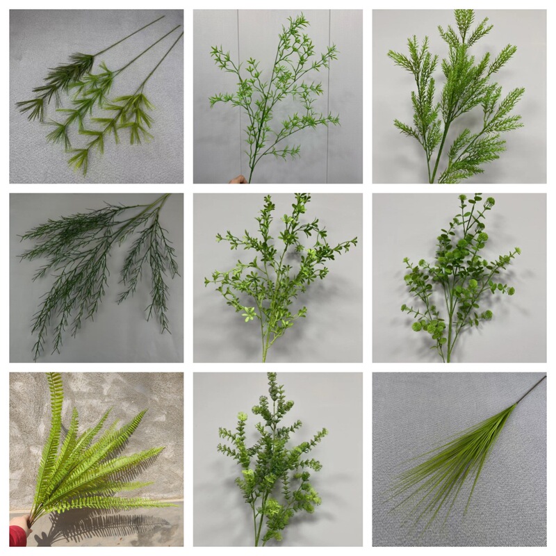 Forest-Style Wild Green Artificial Greenery for Weddings, Outdoor Wedding Fake Flowers, Floral Art for Photo Shoots, Window Display, Reed Grass
