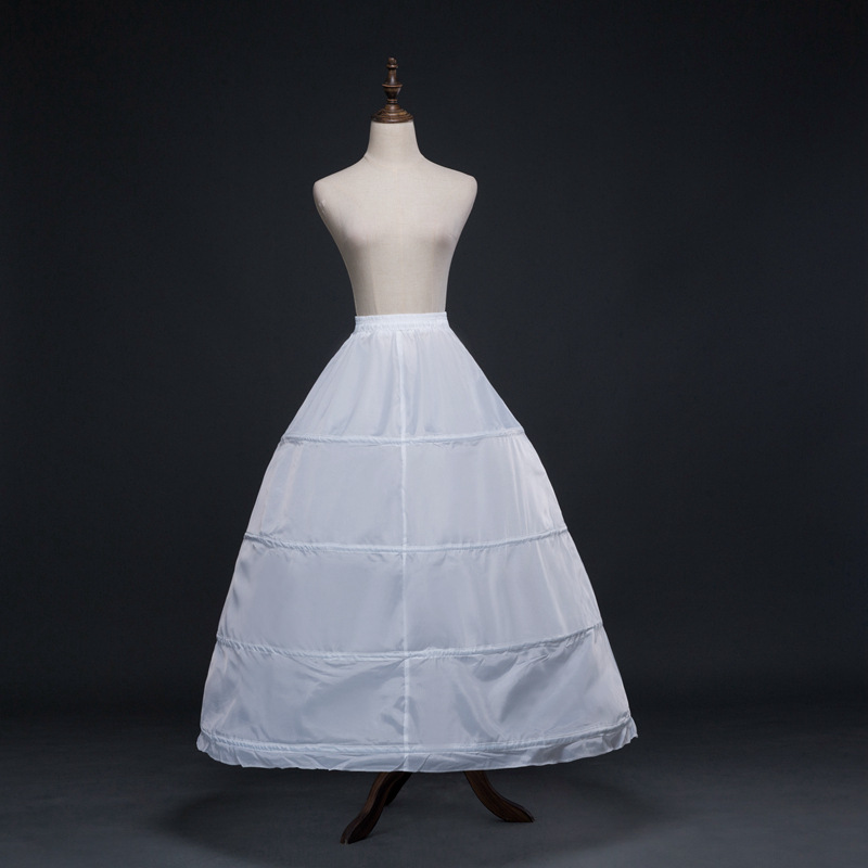 In-Stock Wholesale Bridal Wedding Dress Petticoats Cosplay Costume Styling 4 Steel Hoop Petticoats for Performance and Etiquette