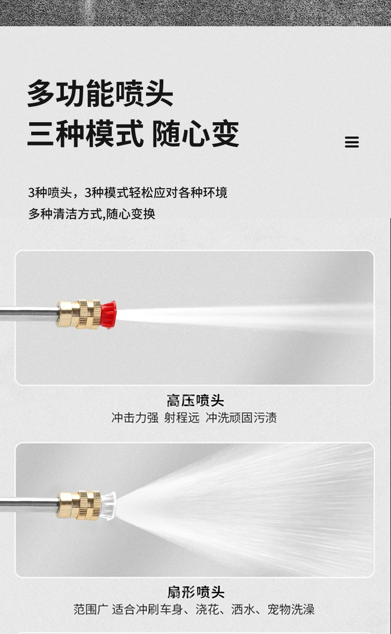 Portable Car Wireless Car Washing Machine Household Rechargeable Cleaning Brush Car Artifact High-Pressure Water Pump Lithium Battery Car Washing Water Gun
