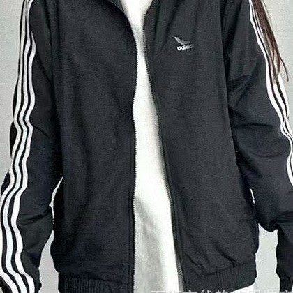 Early Autumn Japanese Retro Three-Stripe Sports Jacket Loose Stand-Up Collar College Boyfriend Style Coat for Men and Women