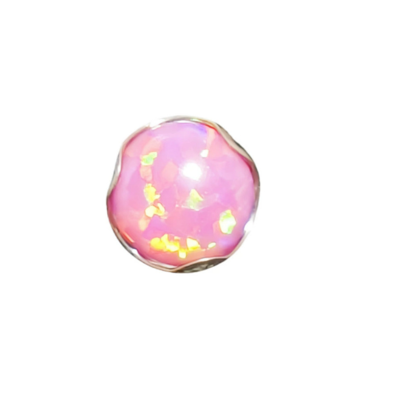 G23 Titanium Alloy External Thread Wave Opal Lip Nail Eyebrow Ear Bone Body Piercing Jewelry Wholesale detail image 8