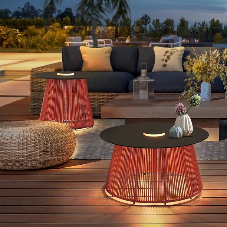 Lámpara de mesa de café lámpara solar al aire libre lámpara de jardín balcón atmósfera lámpara terraza jardín diseño patio decoración lámpara de paisaje