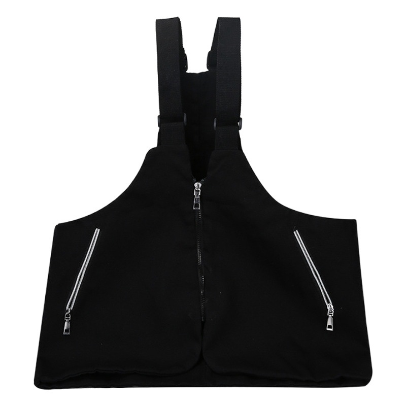 Cross-border new tooling fashion vest backpack ins Harajuku canvas trendy multi-functional vest messenger bag wholesale