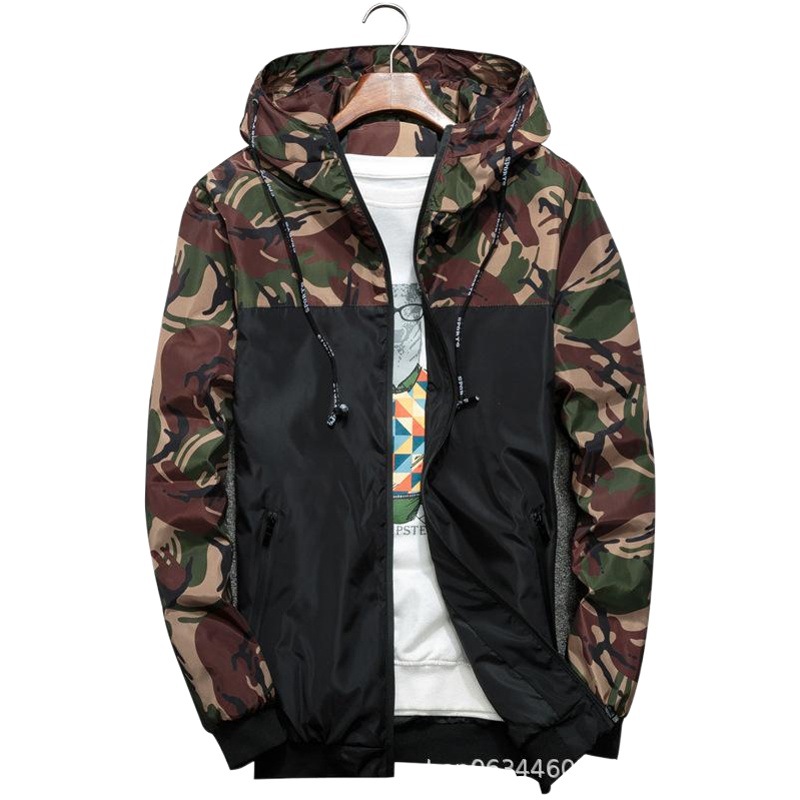 6682 nuevo estilo coreano chaqueta de comercio exterior de los hombres chaqueta de camuflaje de moda casual de los hombres ropa de primavera y otoño de una sola pieza de entrega