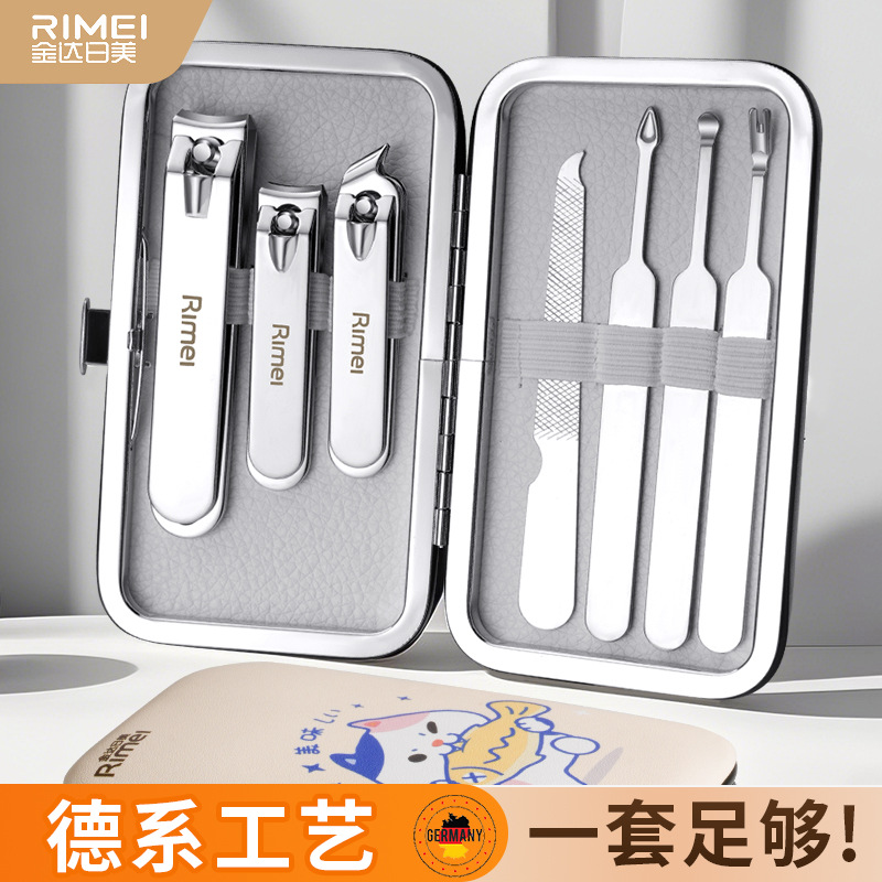 Pinzas inclinadas orejas cucharas Jinda Japón y los Estados Unidos cortadores de uñas pieles muertas en stock un solo conjunto de cortador de uñas empujando la ranura de uñas de dibujos animados pedicura image 2