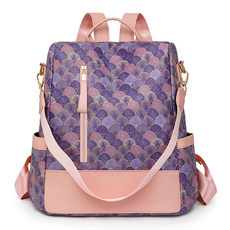 2024 nuevo estilo chino casual todo fósforo damas mochila antirrobo moda moda mochila de viaje de gran capacidad mujer