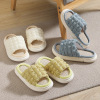 Japanese slippers platform, footwear for beloved, cotton and linen, soft sole, wholesale