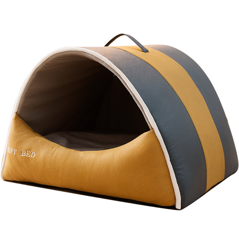 El otoño y el invierno del perro contraste de color curvo mongol bolsa perrera pequeño perro gato invierno mascota nido cálido gato nido suministros