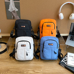 Street Fashion Small Square Bag for Men and Women, Universal Matchable Casual Fabric Bag for Students, Small Crossbody Bag, Hong Kong Style Trendy Cool Shoulder Bag