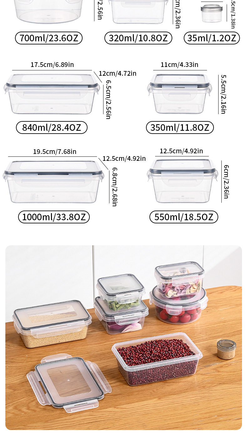 24er/12er Set Lebensmittel-Frischhalteboxen mit Deckel, mikrowellen- und gefriertauglich, Lagerbehälter, Brotdose für zur Arbeit