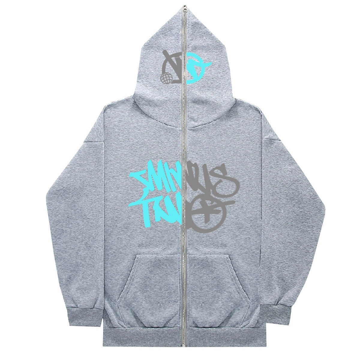 Трансграничный новый американский бренд Y2K Chaoyo High Street хип-хоп национальный прилив с принтом длинной молнии свитер моды толстовка с капюшоном