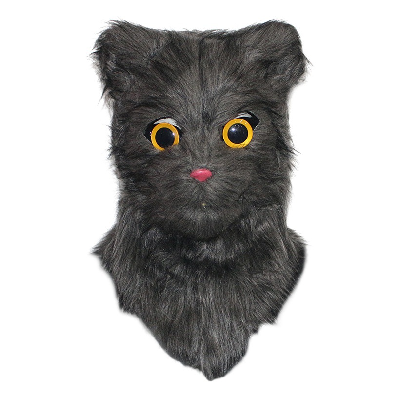 Puede abrir la boca, animal divertido, gato, capucha, mascarada, máscara de mordida de boca, accesorios de actuación de fiesta de Halloween